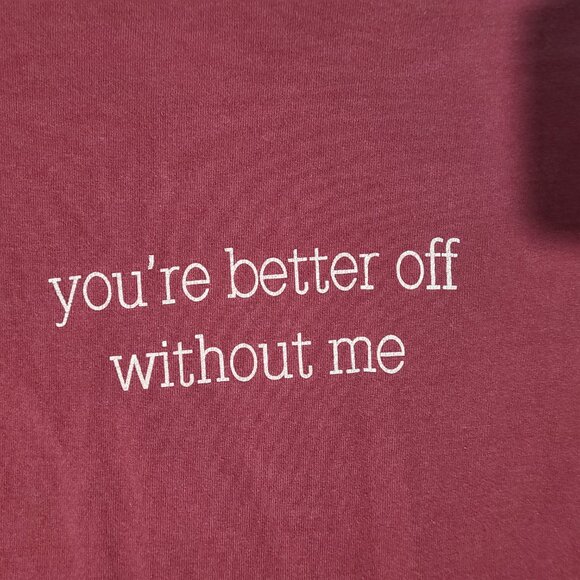 Vintage 90s The Ataris "You're Better off without me" Large Red T-Shirt Punk - Picture 6 of 7